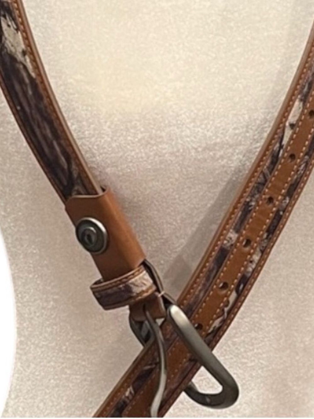 Mossy Oak Camo Hunting Belt 34–36 Leather Canvas Outdoor Workwear